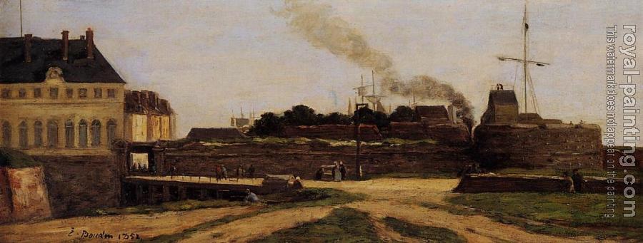 Eugene Boudin : Le Havre, the Town Hotel and the Francois I Tower